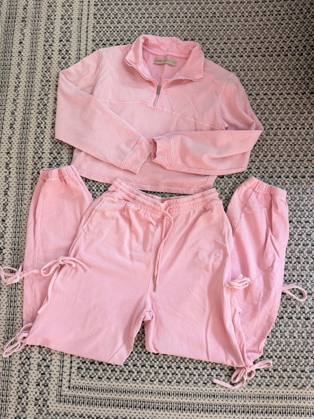 Women’s Pink Cotton Jogger Set - Brand: unknown